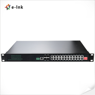 Industrial L2+ Rackmount 24-Port 10/100/1000T 802.3at PoE and 4-Port 1000X SFP Managed Ethernet Switch