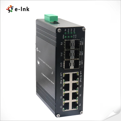Industrial L2+ 8-Port 10/100/1000T 802.3at PoE and 6-Port 1000X SFP Managed Ethernet Switch