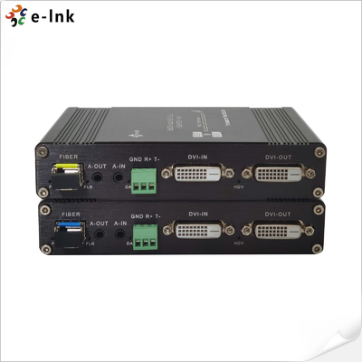 Industrial DVI Fiber Extender with 1080P HD Video RS232 Control Audio Signal Transmission