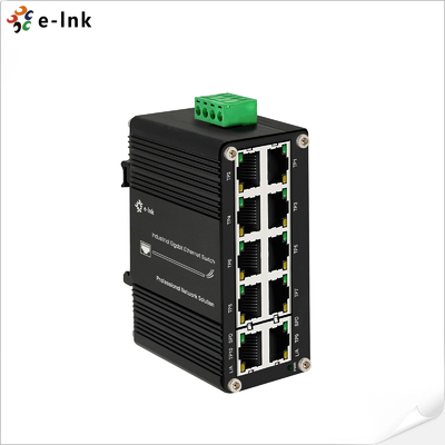 Industrial Ethernet Switch 10 Port Gigabit Wide Temperature 12-48VDC DIN Rail
