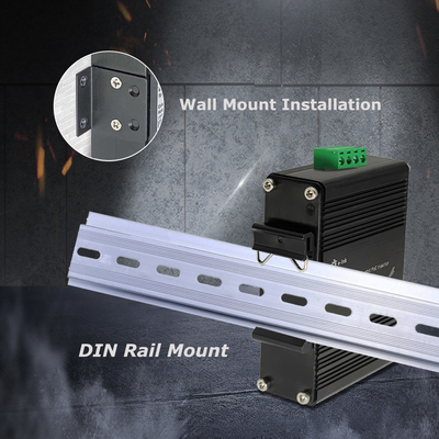 12~48VDC Power Input Industrial 2-Port Gigabit PoE+ Injector
