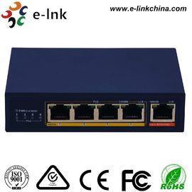 10 / 100 / 1000M PoE Input 4 Port Ethernet Switch 100M PoE Output Industrial Grade