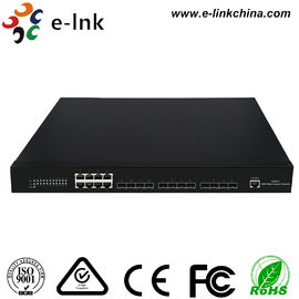 Managed Gigabit Ethernet Switch 12 10G SFP + Fiber Ports  + 8 10 / 100 / 1000M Copper RJ45 Ports