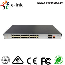 L3 Managed PoE Switch POE Fiber Media Converter 24 Port 10 / 100 / 1000 Base -T