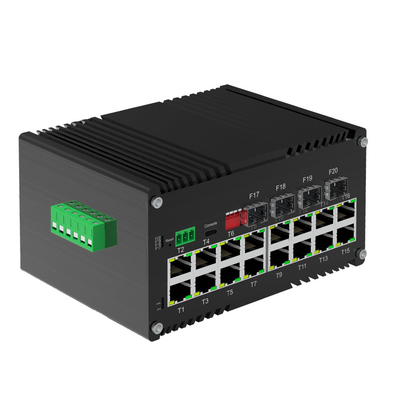 Industrial L2+ 16-Port 10/100/1000T and 4-Port 1000X SFP Managed Ethernet Switch