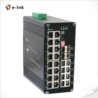Industrial L2+ 24-Port 10/100/1000T plus 4-Port 1000X SFP Managed Ethernet Switch