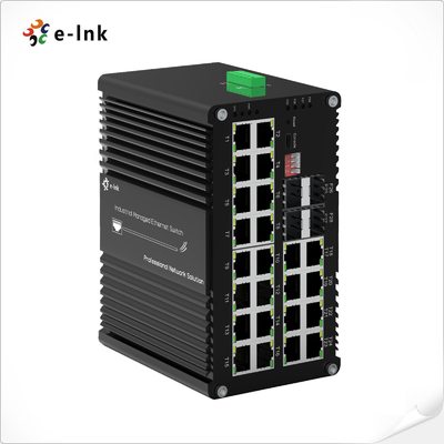 Industrial L2+ 24-Port 10/100/1000T 802.3at PoE and 4-Port 1000X SFP Managed Ethernet Switch