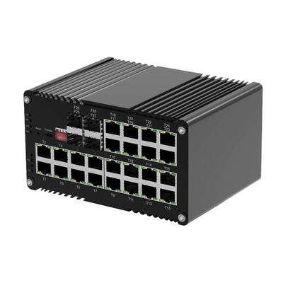 Industrial L2+ 24-Port 10/100/1000T 802.3at PoE and 4-Port 1000X SFP Managed Ethernet Switch