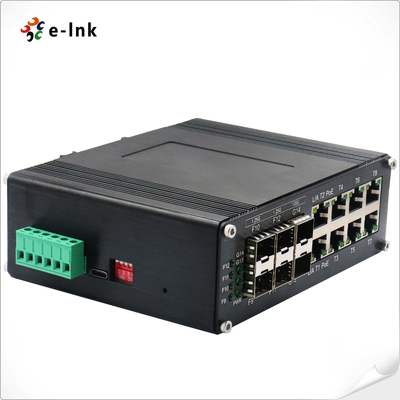 Industrial L2+ 8-Port 10/100/1000T 802.3at PoE and 6-Port 1000X SFP Managed Ethernet Switch