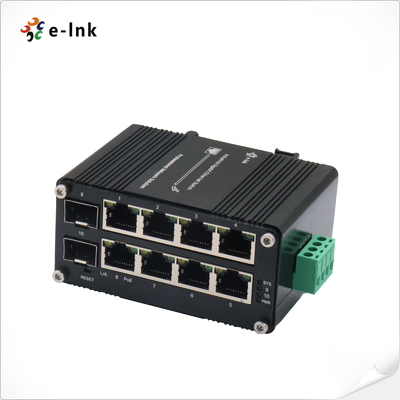 Micro Industrial Managed 8-Port 10/100/1000T and 2-Port 100/1000X SFP Ethernet Switch