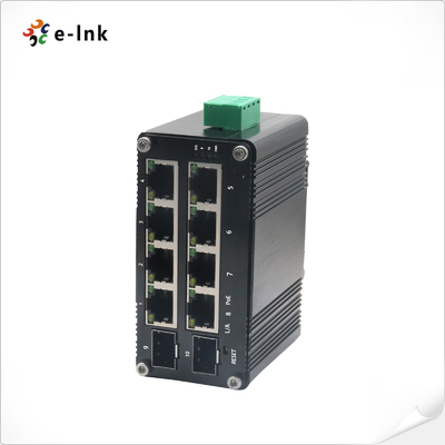 Micro Industrial Managed 8-Port 10/100/1000T and 2-Port 100/1000X SFP Ethernet Switch