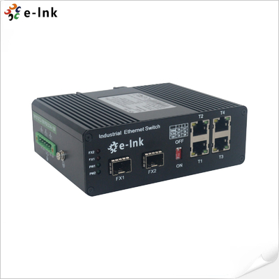 Industrial 4-port 10/100/1000BASE-T plus 2-port 1000BASE-SFP 250m PoE Switch