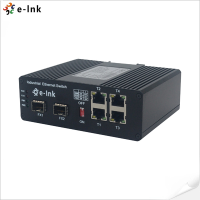 Industrial 4-port 10/100/1000BASE-T plus 2-port 1000BASE-SFP 250m PoE Switch