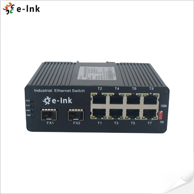 Industrial 8-port 10/100/1000BASE-T and 2-port 1000BASE-SFP 250m PoE Switch