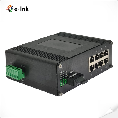 Industrial 8-Port 10/100/1000T 802.3at PoE + 1-Port 100/1000Base-X Ethernet Switch