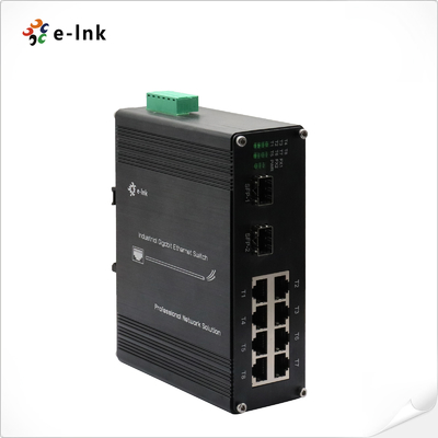 Industrial 8-Port 10/100/1000T 802.3at PoE + 2-Port 100/1000BASE-X Ethernet Switch