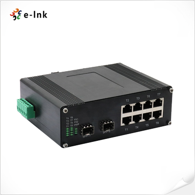 Industrial 8-Port 10/100/1000T 802.3bt PoE + 2-Port 100/1000BASE-X Ethernet Switch