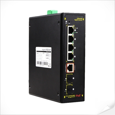 Unmanaged Industrial 4-port 10/100/1000T UPoE (60W high Power) + 2-port 1000X SFP Ethernet Switch
