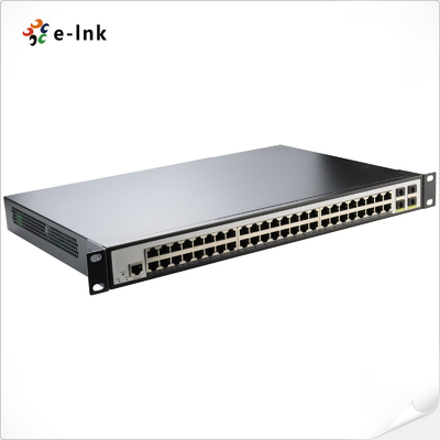 L2+ Managed Switch with 48 10/100/1000T 802.3at PoE Ports + 4 100/1000X SFP Ports