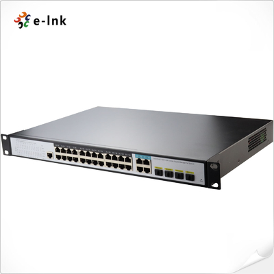 L2+ Combo Managed Switch with 24 10/100/1000T PoE Ports+ 4 Gigabit TP/SFP Ports