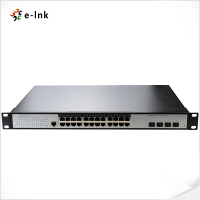 L3 Managed Switch with 24 10/100/1000BASE-T PoE Ports + 4 10G SFP Ports