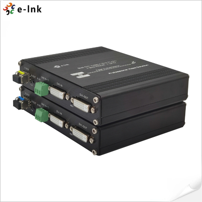 1Ch 1080P Bidi DVI + 1Ch Bidi RS232 + 1Ch Bidi Stereo Audio  + GPIO over Fiber Extender