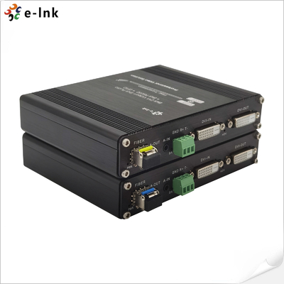 1Ch 1080P Bidi DVI + 1Ch Bidi RS232 + 1Ch Bidi Stereo Audio  + GPIO over Fiber Extender