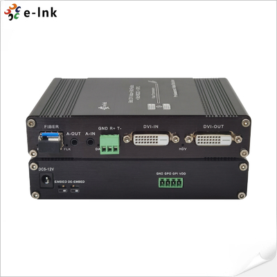 1Ch 1080P Bidi DVI + 1Ch Bidi RS232 + 1Ch Bidi Stereo Audio  + GPIO over Fiber Extender