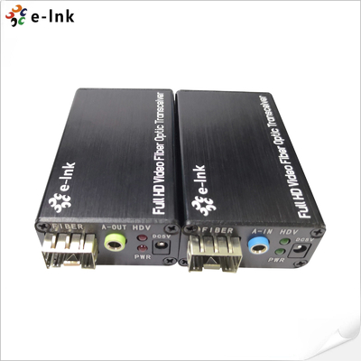 Mini-type DVI Fiber Optic Extender with external stereo