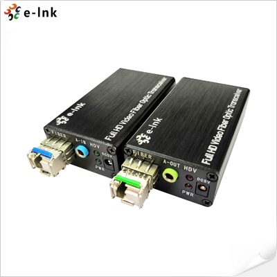 Mini-type DVI Fiber Optic Extender with external stereo