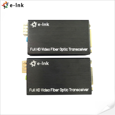 Mini-type DVI Fiber Optic Extender with external stereo