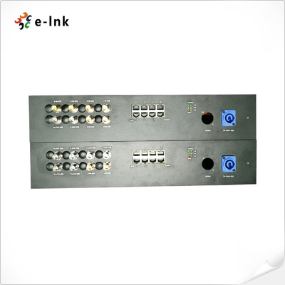 8Ch Gigabit PoE + 6Ch Forward 3G-SDI + 2Ch Backward 3G-SDI Fiber Optic Extender