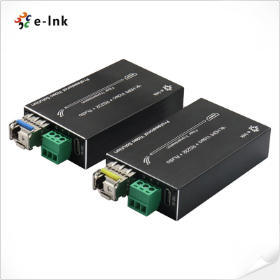 4K HDMI Fiber Extender Long Distance Transmission with RS232 and Stereo Audio