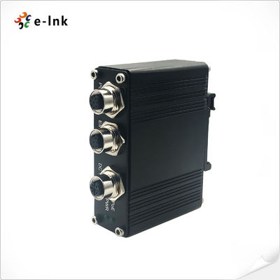 10/100/1000Base-T M12 Connector gigabit PoE Injector 30W 1 Port