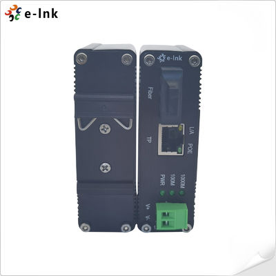 100BASE-FX To 10/100BASE-T 30W PoE+ Media Converter 36W