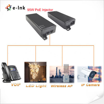 10/100/1000Mbps 95W High Power PoE Injector IEEE 802.3bt