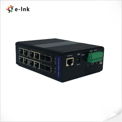 100/1000X SFP FCC Industrial Managed PoE Switch 8 Port 10/100/1000T 802.3at