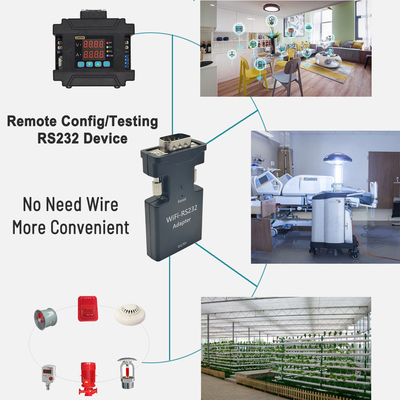 DC5V Wifi RS232 Adapter Remote Config RS232 Wireless Extender 165Ft Transmit Distance