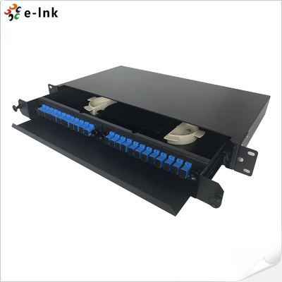 19 Inch FPP Rack Mount Fiber Patch Panel Drawer Type 12-144 Ports With SC Adapter