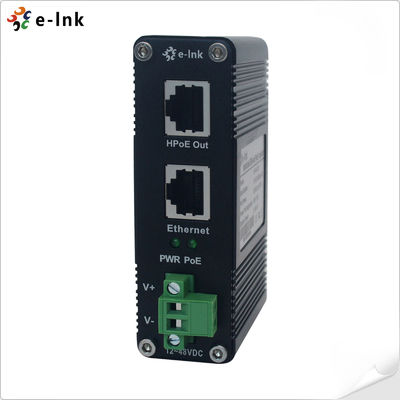 औद्योगिक गीगाबिट 60W PoE इंजेक्टर, IEEE 802.3af/at, 12~48V DC वाइड इनपुट
