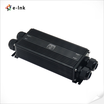 IP67 मजबूत गीगाबिट PoE एक्सटेंडर 1 इन 3 आउट + SFP 90W 400m
