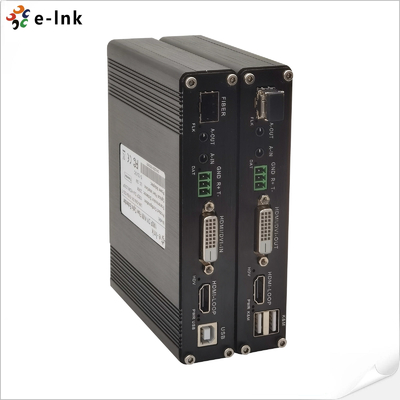 1-च DVI KVM फाइबर एक्सटेंडर w USB, RS232 ऑडियो GPIO 1080P 60km