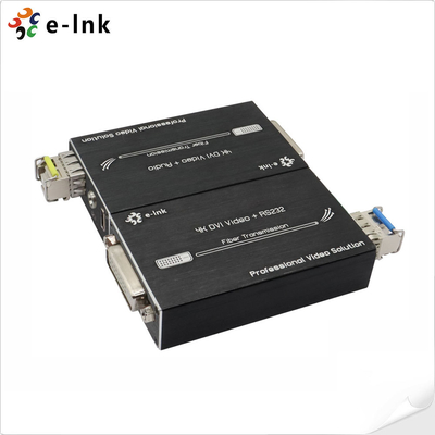 मिनी 4K डीवीआई फाइबर ऑप्टिक एक्सटेंडर 80 किमी तक की ऑडियो ट्रांसमिशन रेंज के साथ